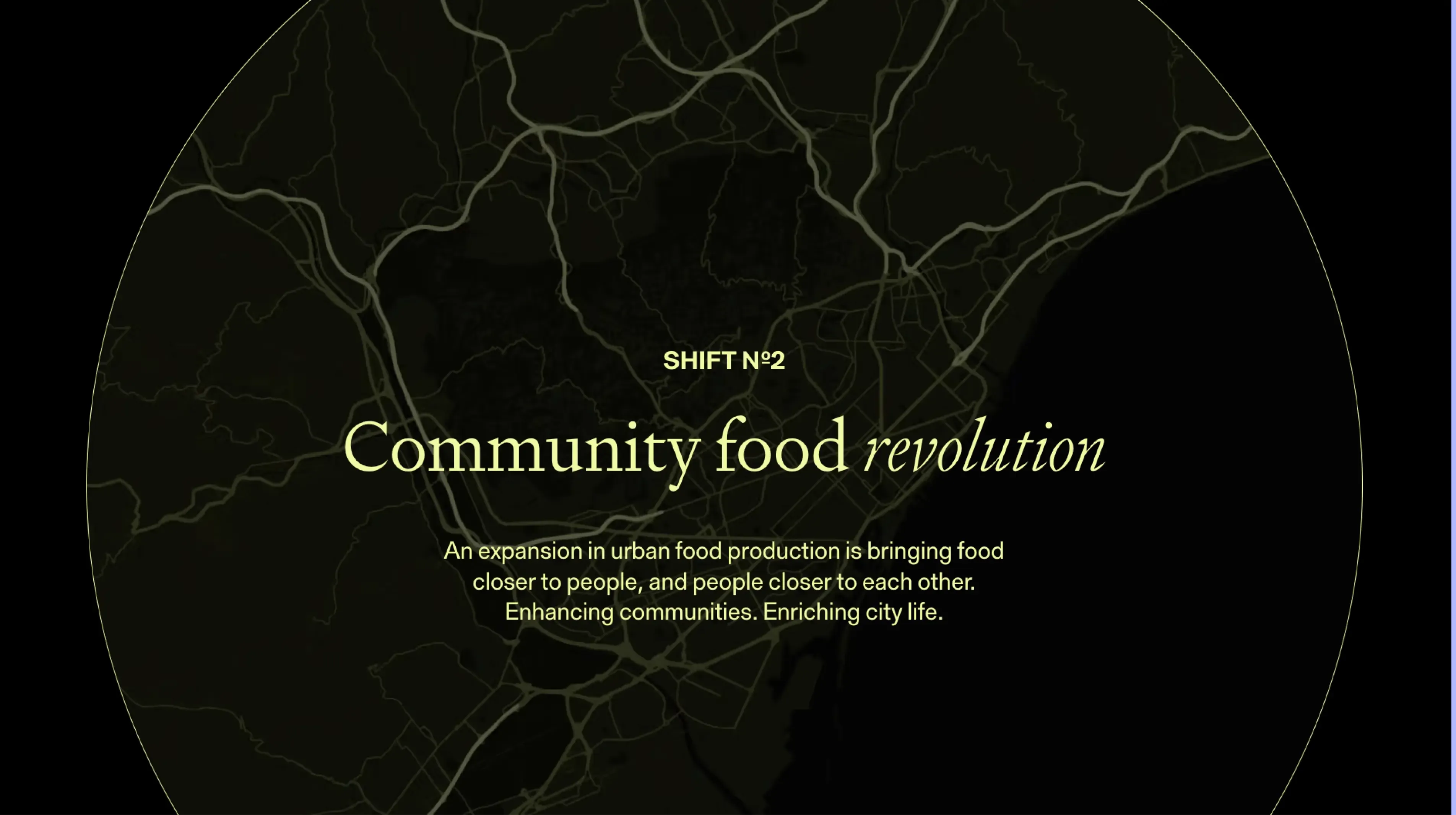 Map illustration for a Community food revolution